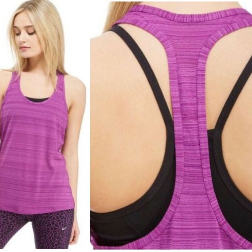 New Nike Womens Victory Training Tank Drifit T Back Nwt Purple